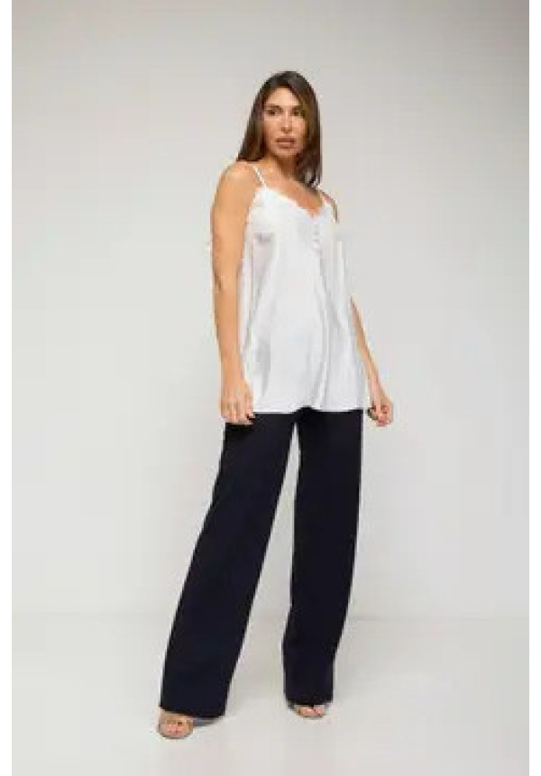 pantalones azul crepe