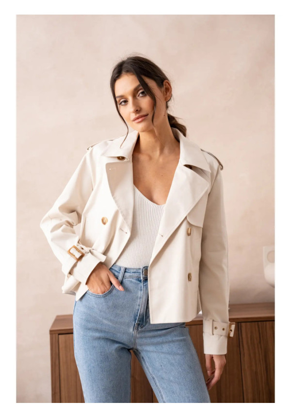 TRENCH CORTO BLANC