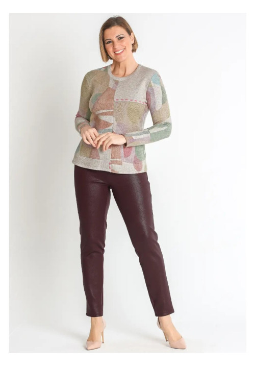 Pantalon granate foil Lourdes cast